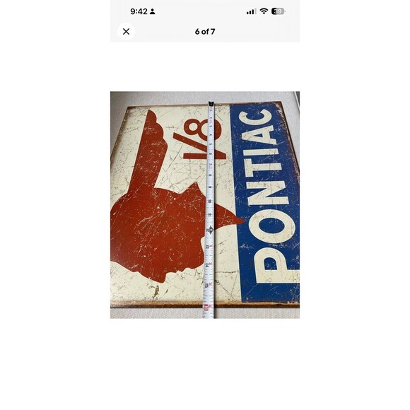 Pontiac V8 classic logo General Motors Tin Sign wall decor 12.5 x 16 Made in USA - Picture 6 of 7